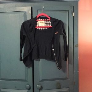 Cropped navy hollister cardigan